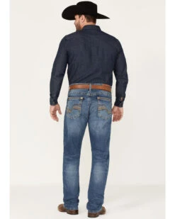 Rock 47 By Wrangler Men's Ash Medium Wash Stretch Slim Straight Jeans -Fashion Clothing Store 2000366716 414 P3