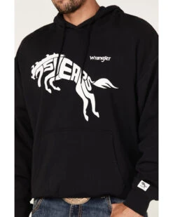 Wrangler Men's 75 Years Black Horse Graphic Hooded Sweatshirt -Fashion Clothing Store 2000366793 001 P3