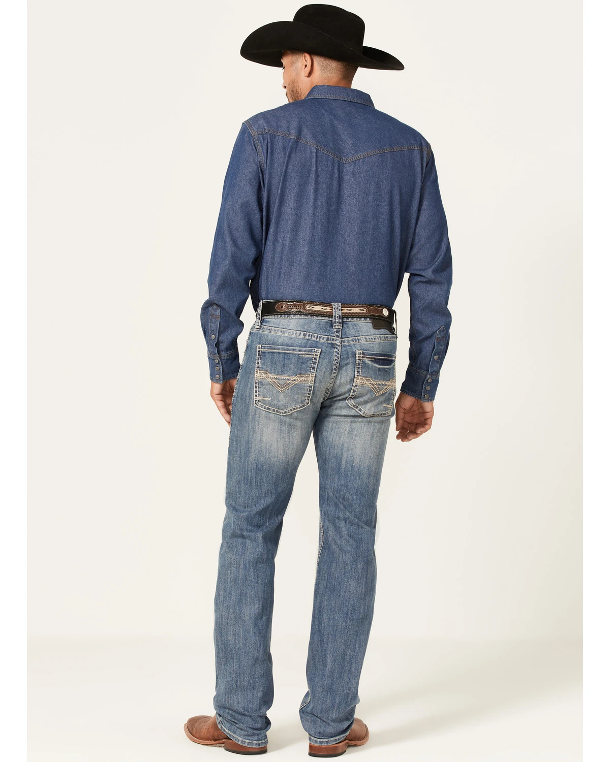 Rock & Roll Denim Men's Pistol Light Wash Reflex Stretch Stackable Bootcut Jeans 1 Rock & Roll Denim Men's Pistol Light Wash Reflex Stretch Stackable Bootcut Jeans