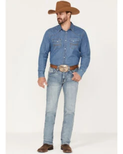 Rock & Roll Denim Men's Medium Wash Mid Rise Bootcut Jeans -Fashion Clothing Store 2000368123 414 P3