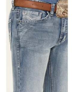 Rock & Roll Denim Men's Medium Wash Mid Rise Bootcut Jeans -Fashion Clothing Store 2000368123 414 P4