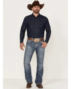 Rock & Roll Denim Men's Double Barrel Medium Wash Relaxed Straight Jeans -Fashion Clothing Store 2000368870 414 P3