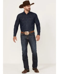 Rock & Roll Denim Men's Revolver Dark Wash Stretch Slim Straight Jeans 6 Rock & Roll Denim Men's Revolver Dark Wash Stretch Slim Straight Jeans -Fashion Clothing Store 2000368871 416 P3