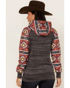 Hooey Women's Southwestern Contrast Print Summit Hoodie -Fashion Clothing Store 2000369085 022 P4