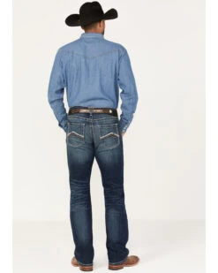 Ariat Men's M5 Ford Remming Dark Wash Stretch Straight Leg Jeans -Fashion Clothing Store 2000371955 400 P4