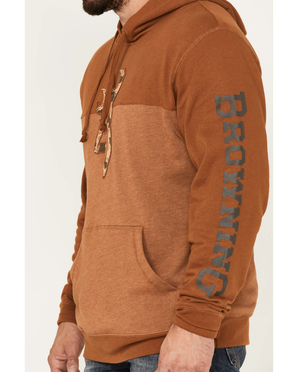 Browning Men's Camo Print Logo Peak Sweatshirt 3 Browning Men's Camo Print Logo Peak Sweatshirt - Image 3