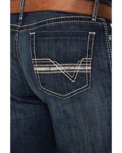 Cinch Men's Grant Dark Stonewash Relaxed Bootcut Stretch Performance Jeans -Fashion Clothing Store 2000373482 402 P4