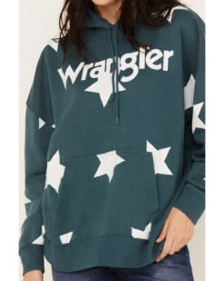 Wrangler Retro Women's Starry Logo Hoodie -Fashion Clothing Store 2000374542 442 P3