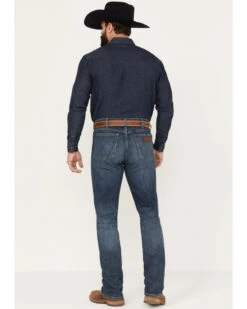 Wrangler Retro Men's 88MWP Enerjean Dark Wash Slim Straight Stretch Denim Jeans -Fashion Clothing Store 2000374573 416 P3