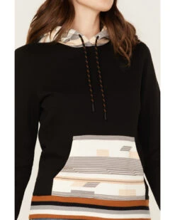 RANK 45 Women's Logo Southwestern Contrast Hoodie -Fashion Clothing Store 2000374960 001 P3