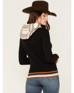 RANK 45 Women's Logo Southwestern Contrast Hoodie -Fashion Clothing Store 2000374960 001 P4