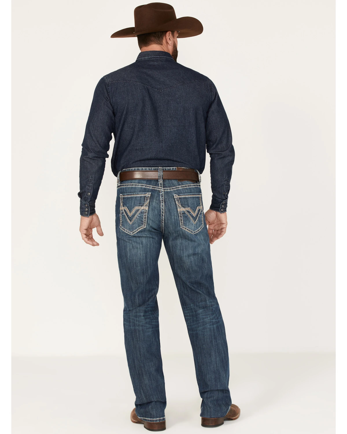 Rock & Roll Denim Men's Medium Wash Vintage Reflex Straight Jeans 1 Rock & Roll Denim Men's Medium Wash Vintage Reflex Straight Jeans