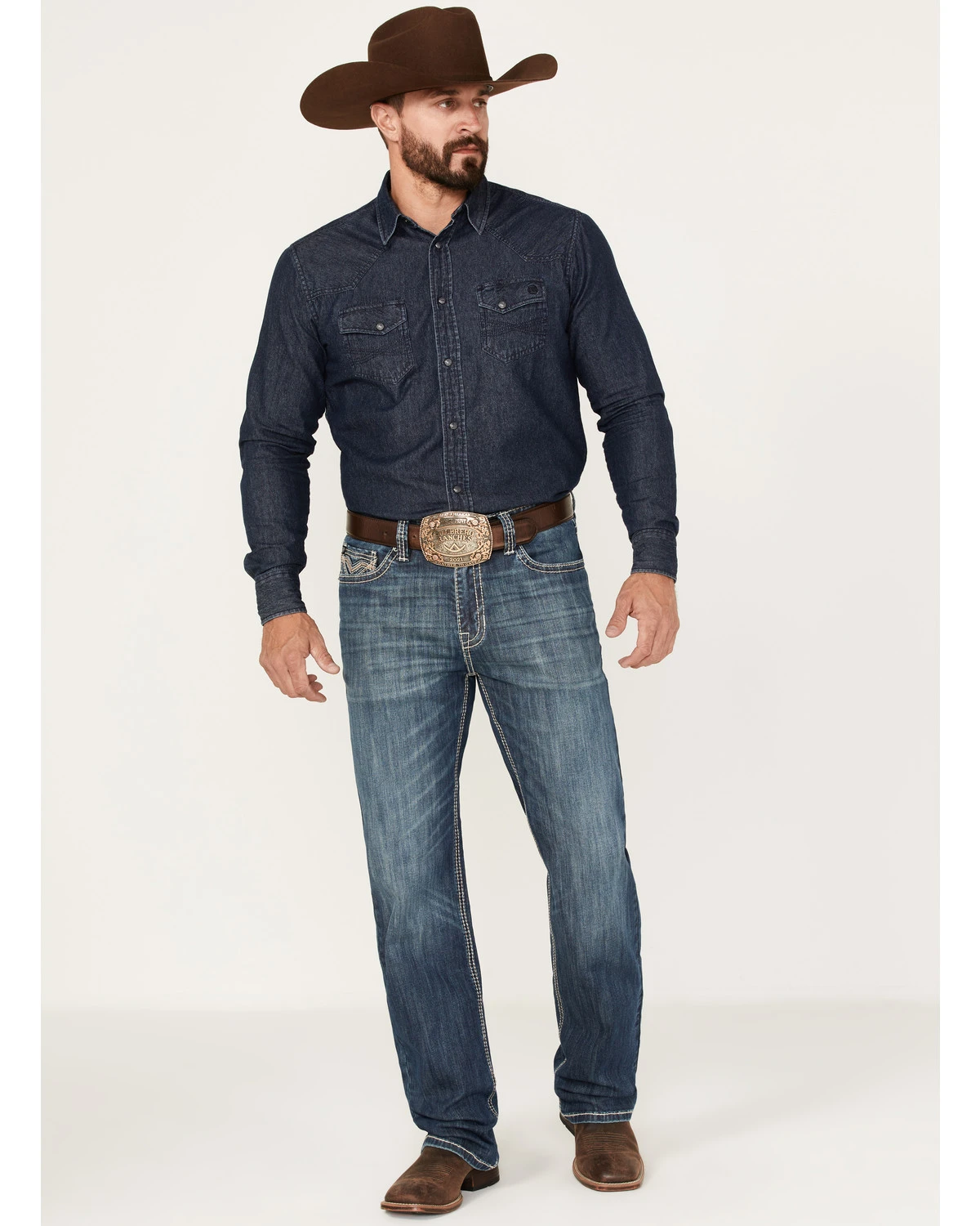 Rock & Roll Denim Men's Medium Wash Vintage Reflex Straight Jeans 3 Rock & Roll Denim Men's Medium Wash Vintage Reflex Straight Jeans - Image 3