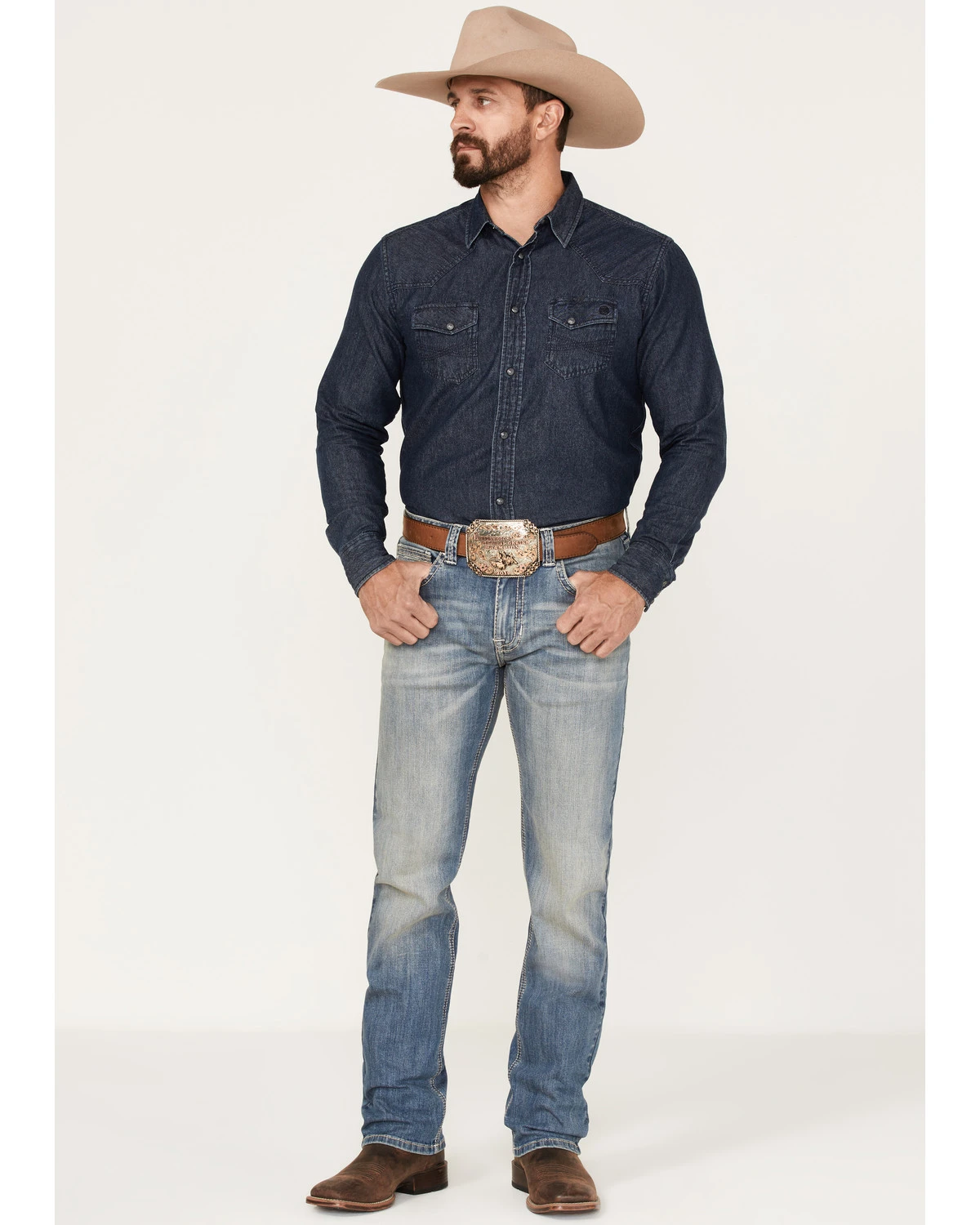 Rock & Roll Denim Men's Slim Fit Straight Rope Stitch Pocket Bootcut Jeans 3 Rock & Roll Denim Men's Slim Fit Straight Rope Stitch Pocket Bootcut Jeans - Image 3