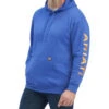 Ariat Men's Rebar Logo Sleeve Graphic Hooded Work Sweatshirt - Big & Tall