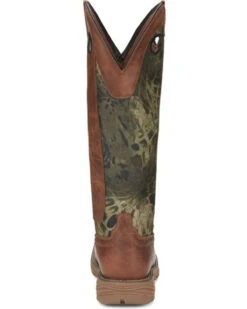 Justin Men's Rush Strike Camo Shaft Leather Pull On Snake Boots - Square Toe -Fashion Clothing Store 2000378668 340 P5