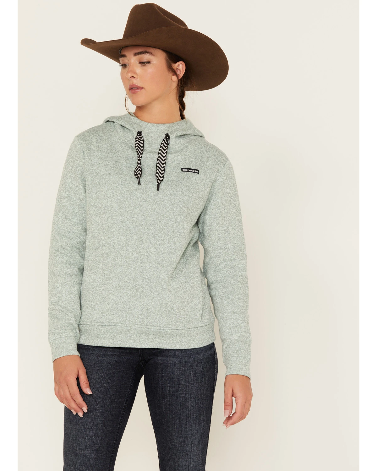 Cinch Women's Heather Cowl Neck Hoodie 1 Cinch Women's Heather Cowl Neck Hoodie