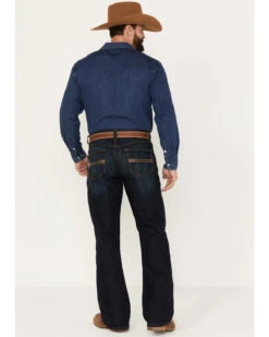 Cinch Men's Carter 2.0 Dark Rinse Relaxed Boot Performance Stretch Denim Jeans -Fashion Clothing Store 2000380104 402 P3