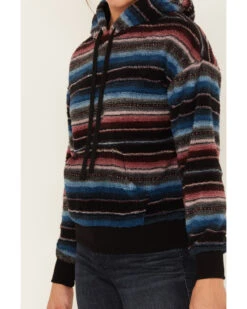 RANK 45 Women's Serape Stripe Plush Fleece Hoodie -Fashion Clothing Store 2000380744 001 P3