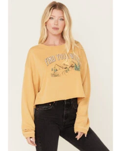 Cleo + Wolf Women's Find Your Wild Graphic Cropped Sweatshirt -Fashion Clothing Store 2000380775 103 P3