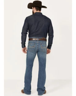 Cody James Men's Light A Shuck Medium Wash Relaxed Bootcut Stretch Denim Jeans -Fashion Clothing Store 2000381085 413 P3