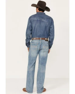 Rock & Roll Denim Men's Double Barrel Medium Vintage Wash Straight Reflex Denim Jeans