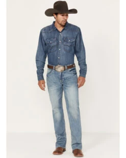 Rock & Roll Denim Men's Double Barrel Medium Vintage Wash Straight Reflex Denim Jeans -Fashion Clothing Store 2000386195 414 P3