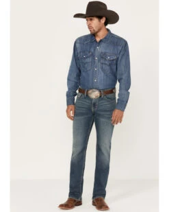 Rock & Roll Denim Men's Revolver Medium Vintage Wash Slim Straight Reflex Denim Jeans -Fashion Clothing Store 2000386198 414 P3