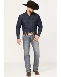Rock & Roll Denim Men's Pistol Medium Vintage Wash Straight Leg Denim Jeans -Fashion Clothing Store 2000386204 414 P3