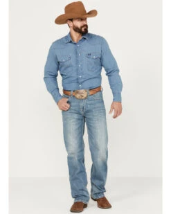 Rock & Roll Denim Men's Double Barrel Light Vintage Wash Relaxed Straight Stretch Jeans -Fashion Clothing Store 2000387623 412 P3