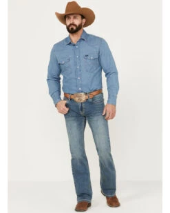 Rock & Roll Denim Men's Pistol Medium Vintage Wash Bootcut Stretch Denim Jeans -Fashion Clothing Store 2000387624 414 P3