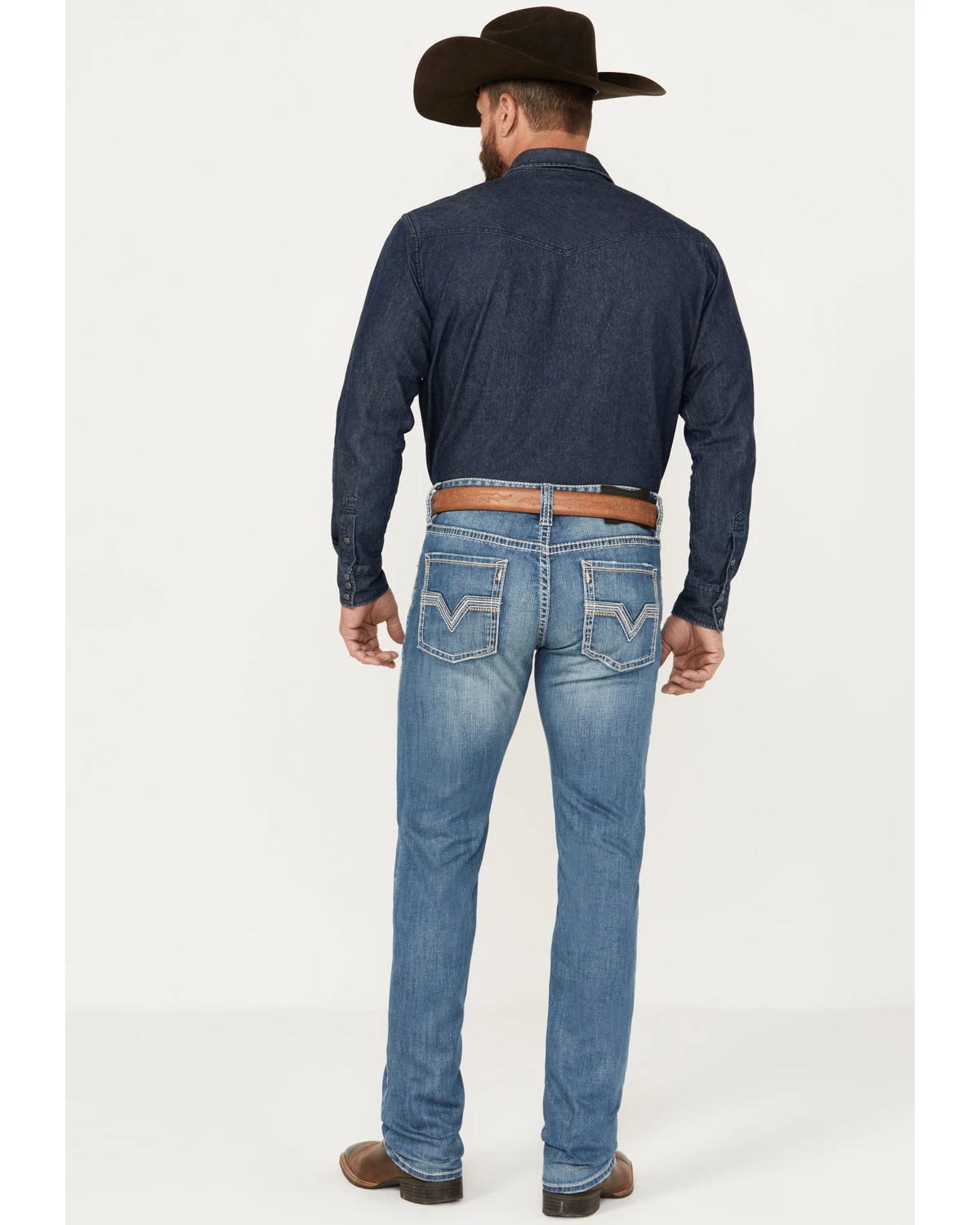 Rock & Roll Denim Men's Rifle Medium Vintage Wash Skinny Stretch ReFlex Denim Jeans 1 Rock & Roll Denim Men's Rifle Medium Vintage Wash Skinny Stretch ReFlex Denim Jeans