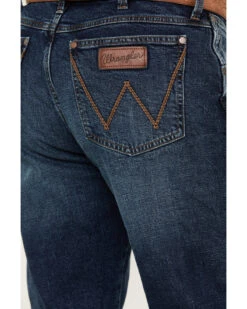 Wrangler Retro Men's Medium Wash Slim Straight Stretch Jeans -Fashion Clothing Store 2000394535 414 P4