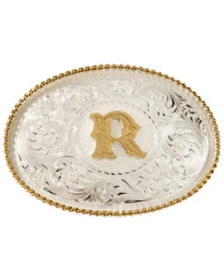 Montana Silversmiths Men's Initial "R" Buckle