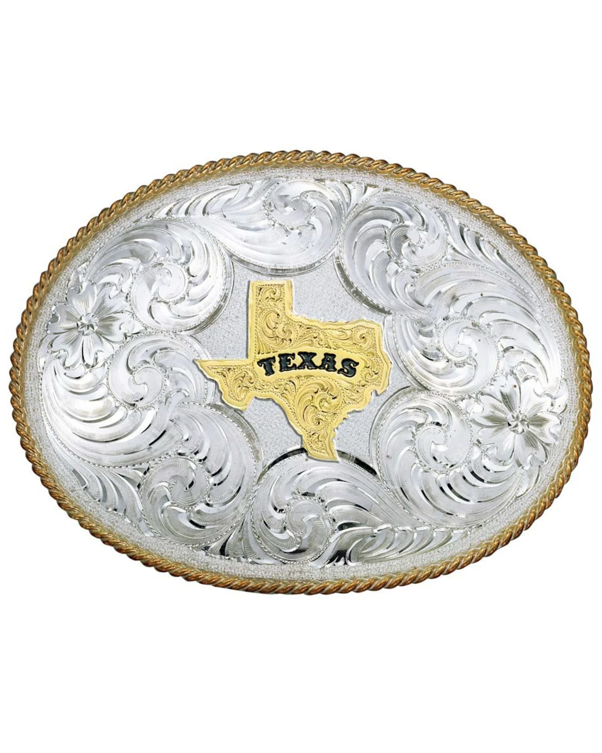 Montana Silversmiths Men's Twisted Rope Texas Belt Buckle 1 Montana Silversmiths Men's Twisted Rope Texas Belt Buckle