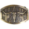 Cody James Men's Antiqued Longhorn Cactus Buckle